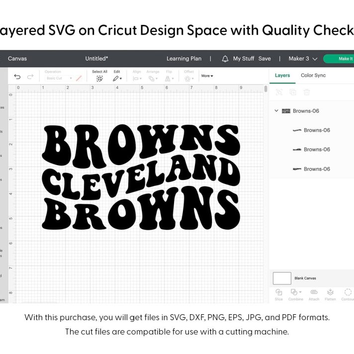 Browns Cleveland Wavy Svg Png 7522 Cricut