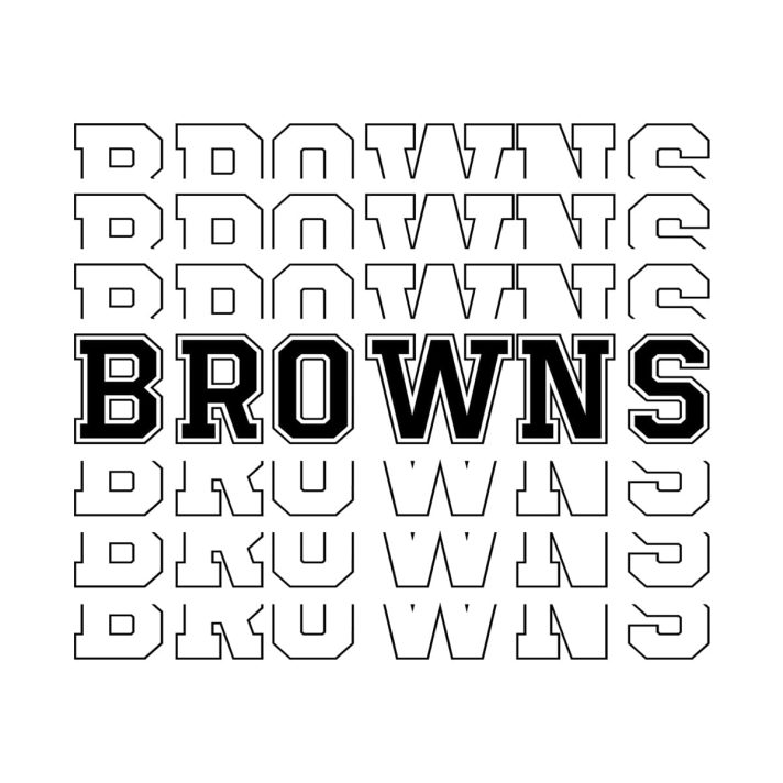 Browns Sport Stacked Svg Png 7528 A