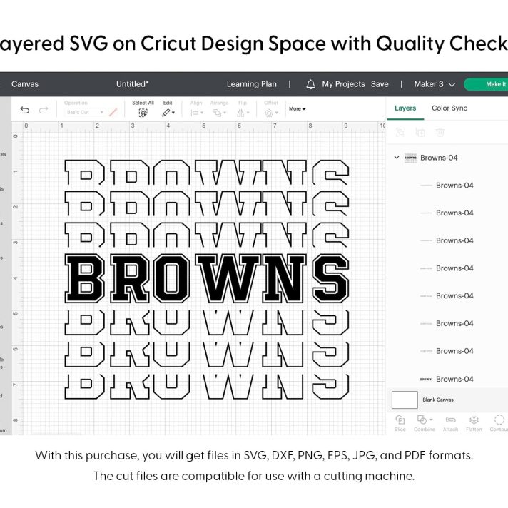 Browns Sport Stacked Svg Png 7528 Cricut