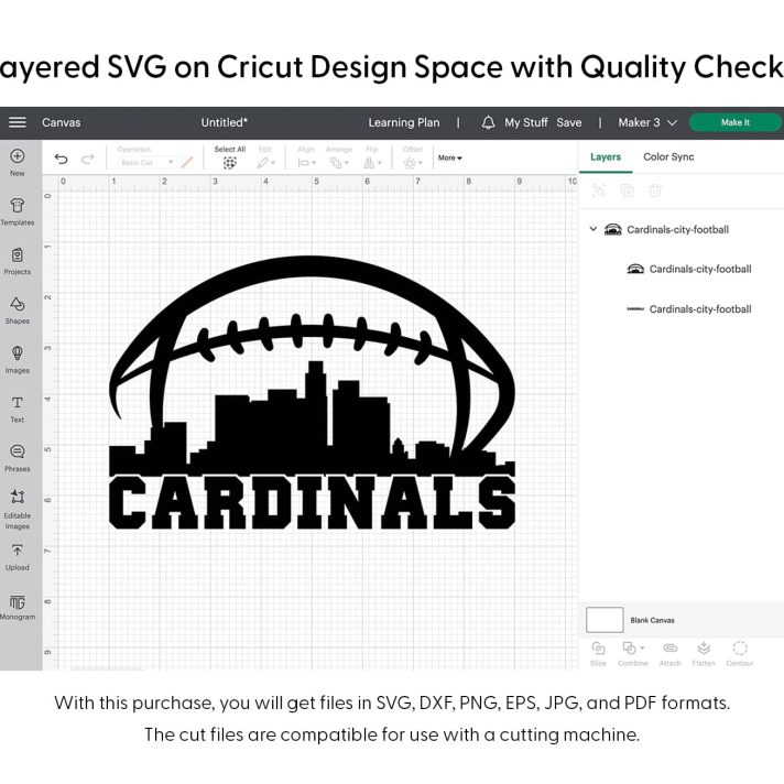 Cardinals City Football Svg Png 7575 Cricut