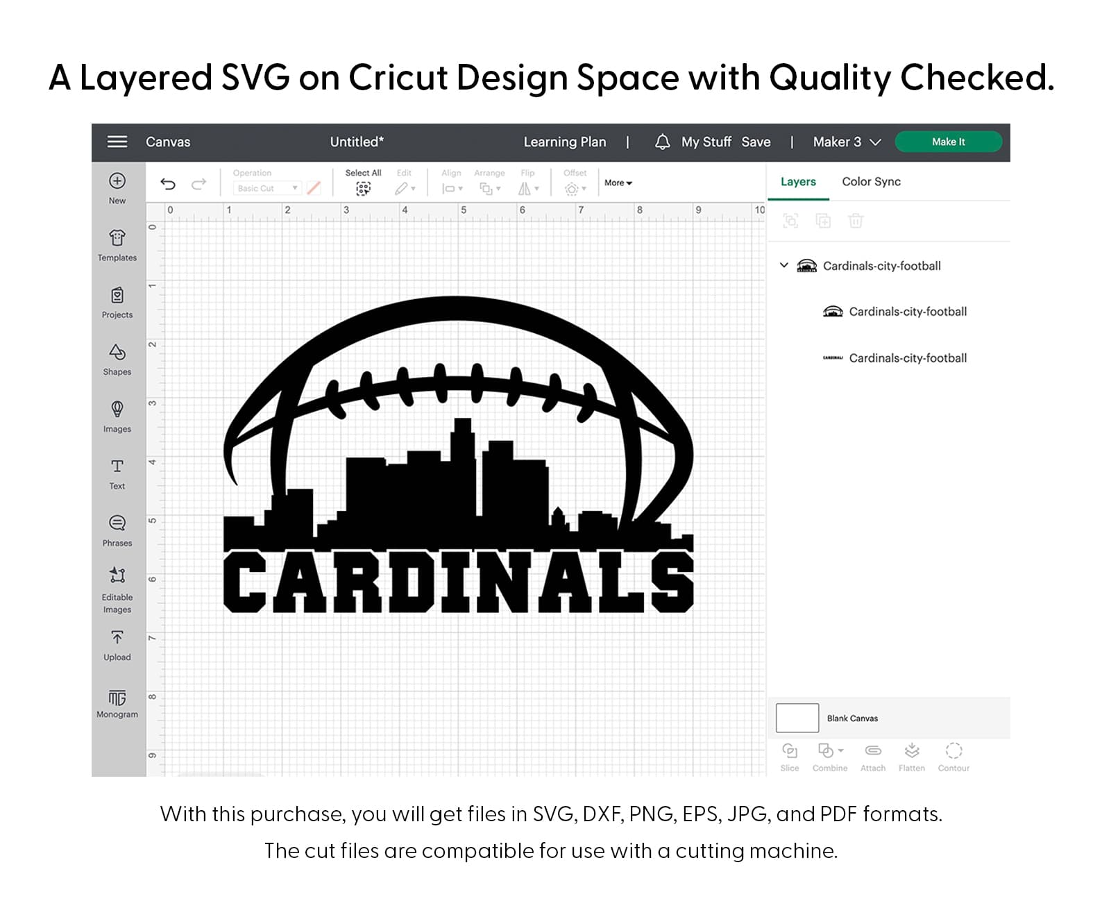Cardinals City Football Svg Png 7575 Cricut