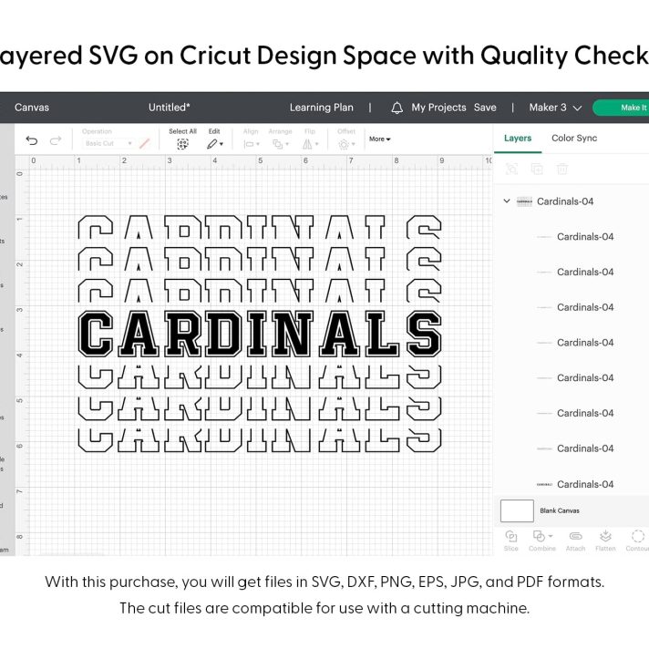 Cardinals Sport Stacked Svg Png 7590 Cricut