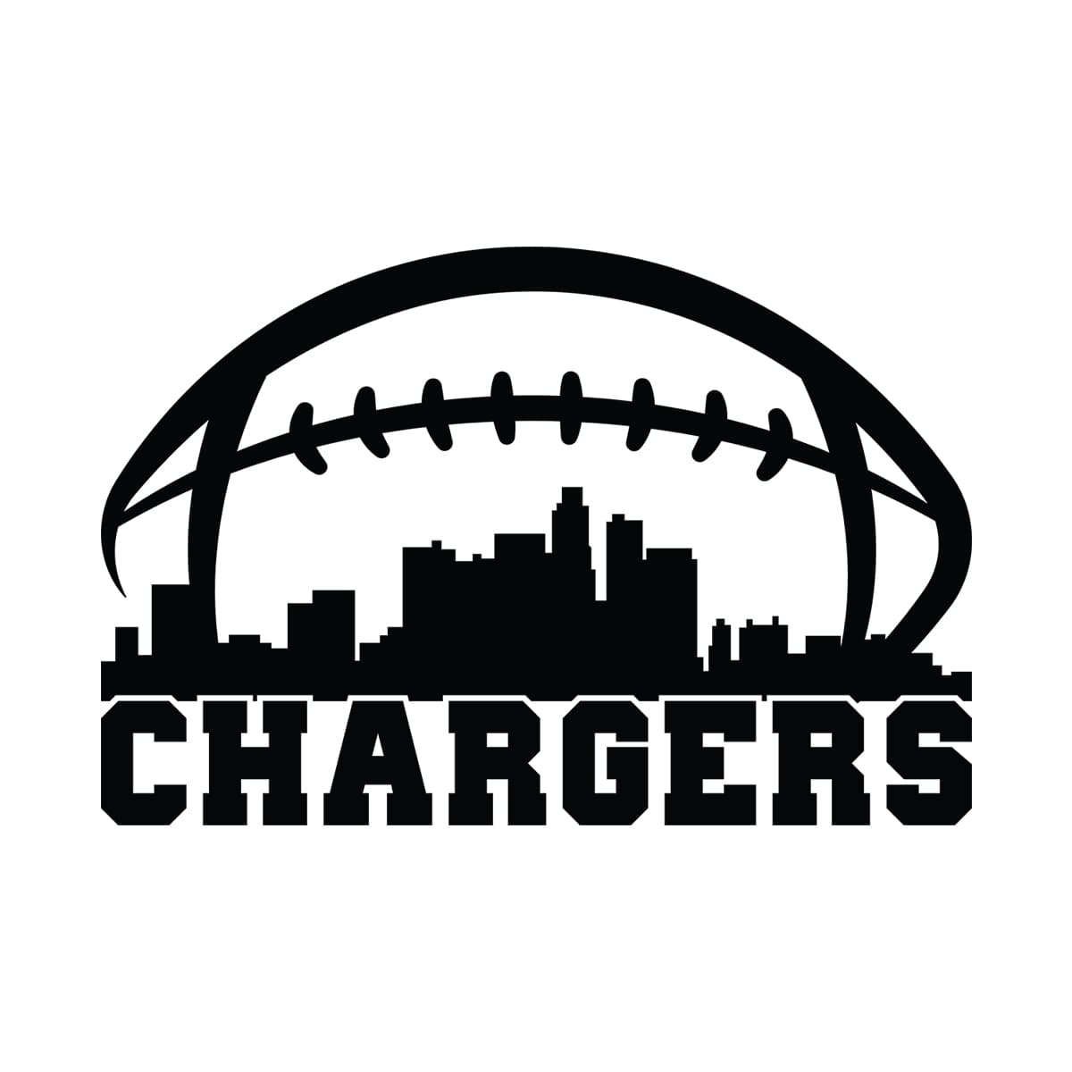 Chargers City Football Svg Png 7605 A