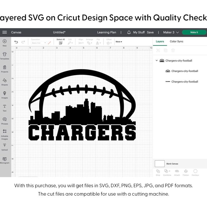 Chargers City Football Svg Png 7605 Cricut