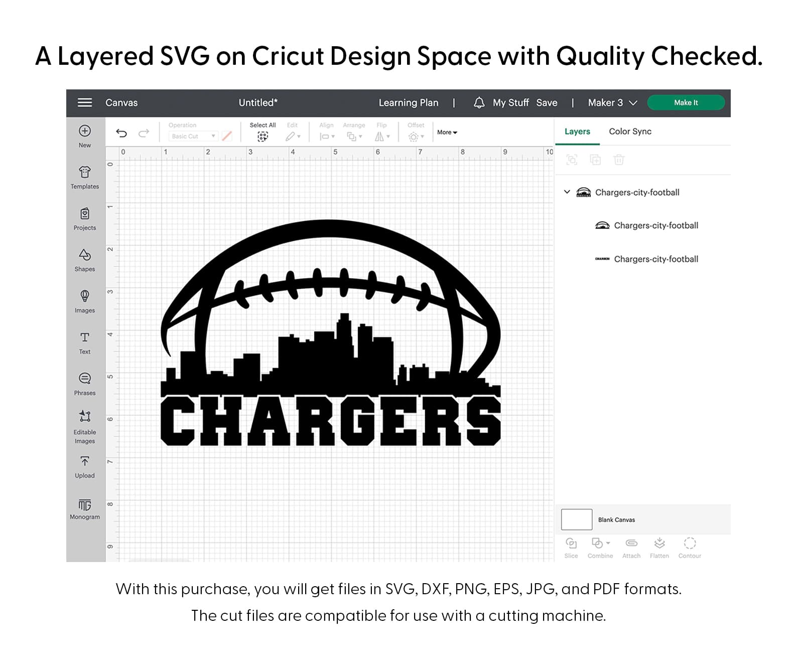 Chargers City Football Svg Png 7605 Cricut