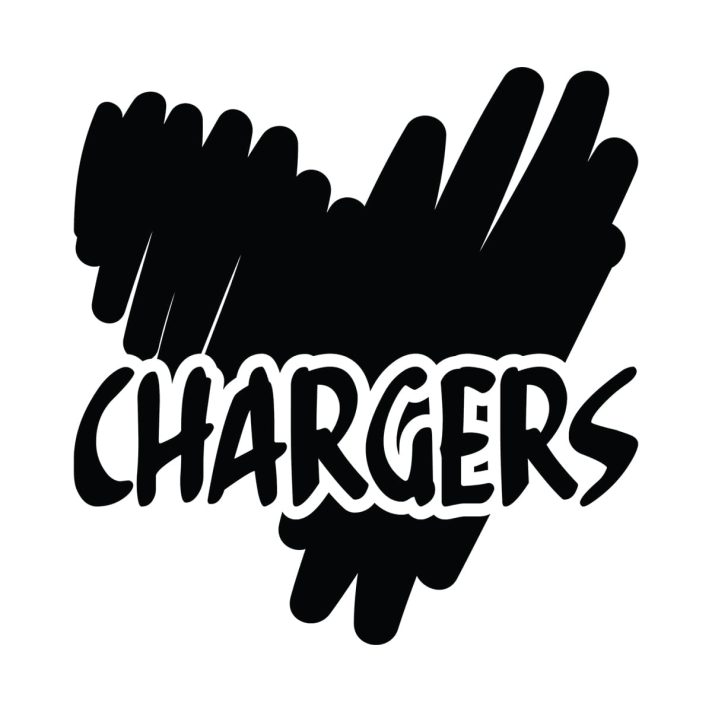 Chargers Heart Svg Png 7596 A