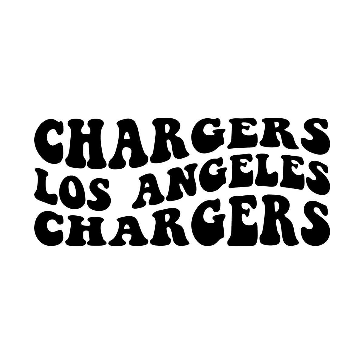 Chargers Los Angeles Wavy Svg Png 7614 A