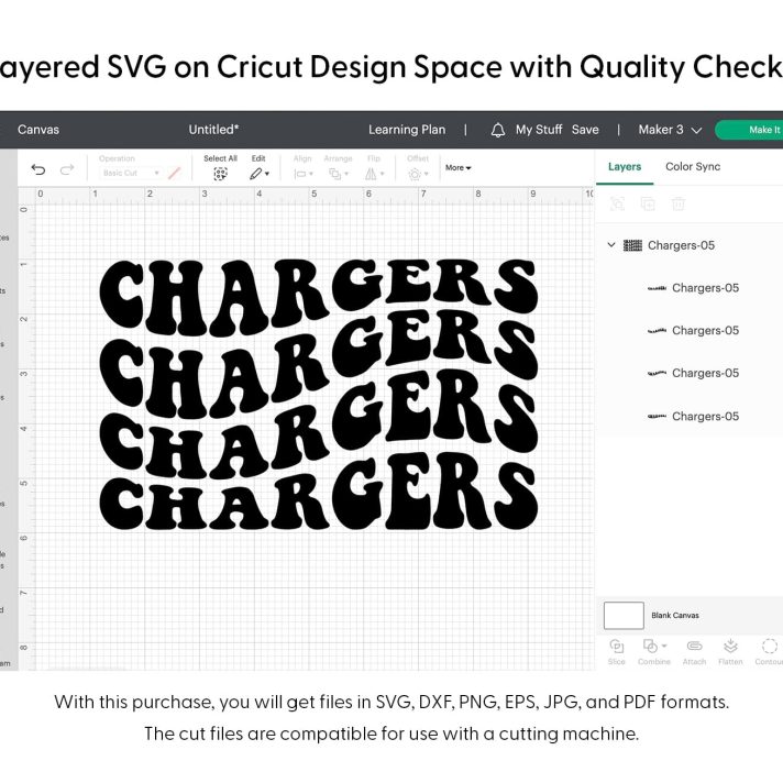 Chargers Wavy Svg Png 7617 Cricut