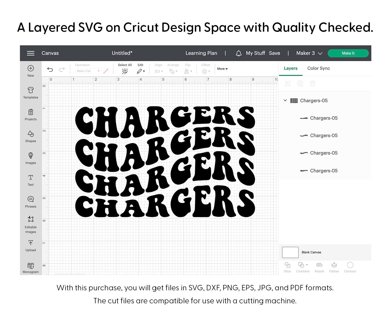 Chargers Wavy Svg Png 7617 Cricut
