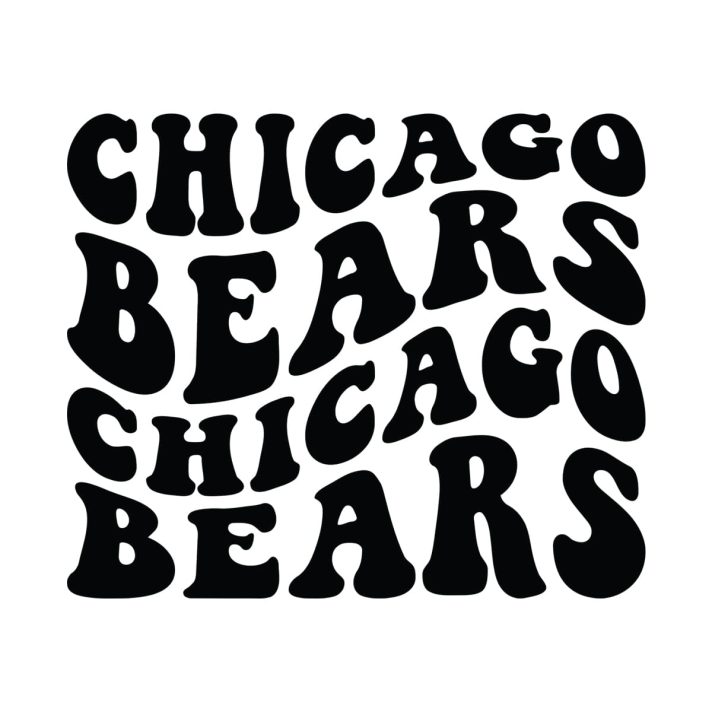 Chicago Bears Wavy Stacked Svg Png 7380 A