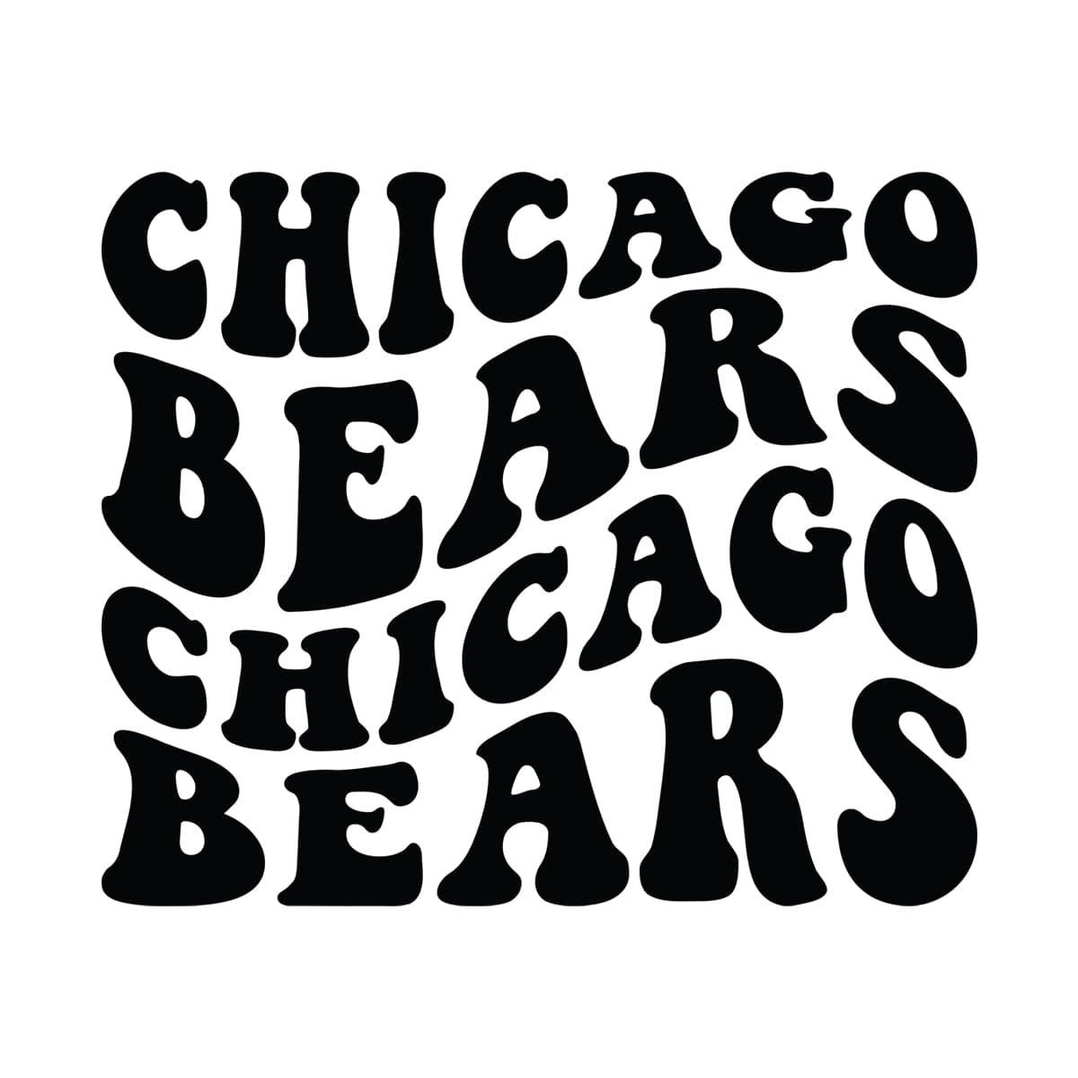 Chicago Bears Wavy Stacked Svg Png 7380 A