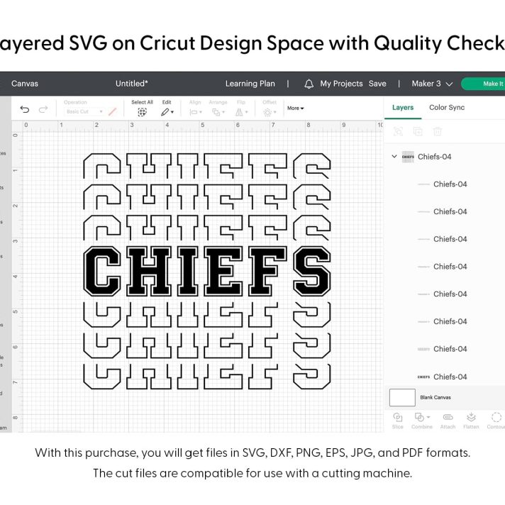 Chiefs Sports Stacked Svg Png 7651 Cricut