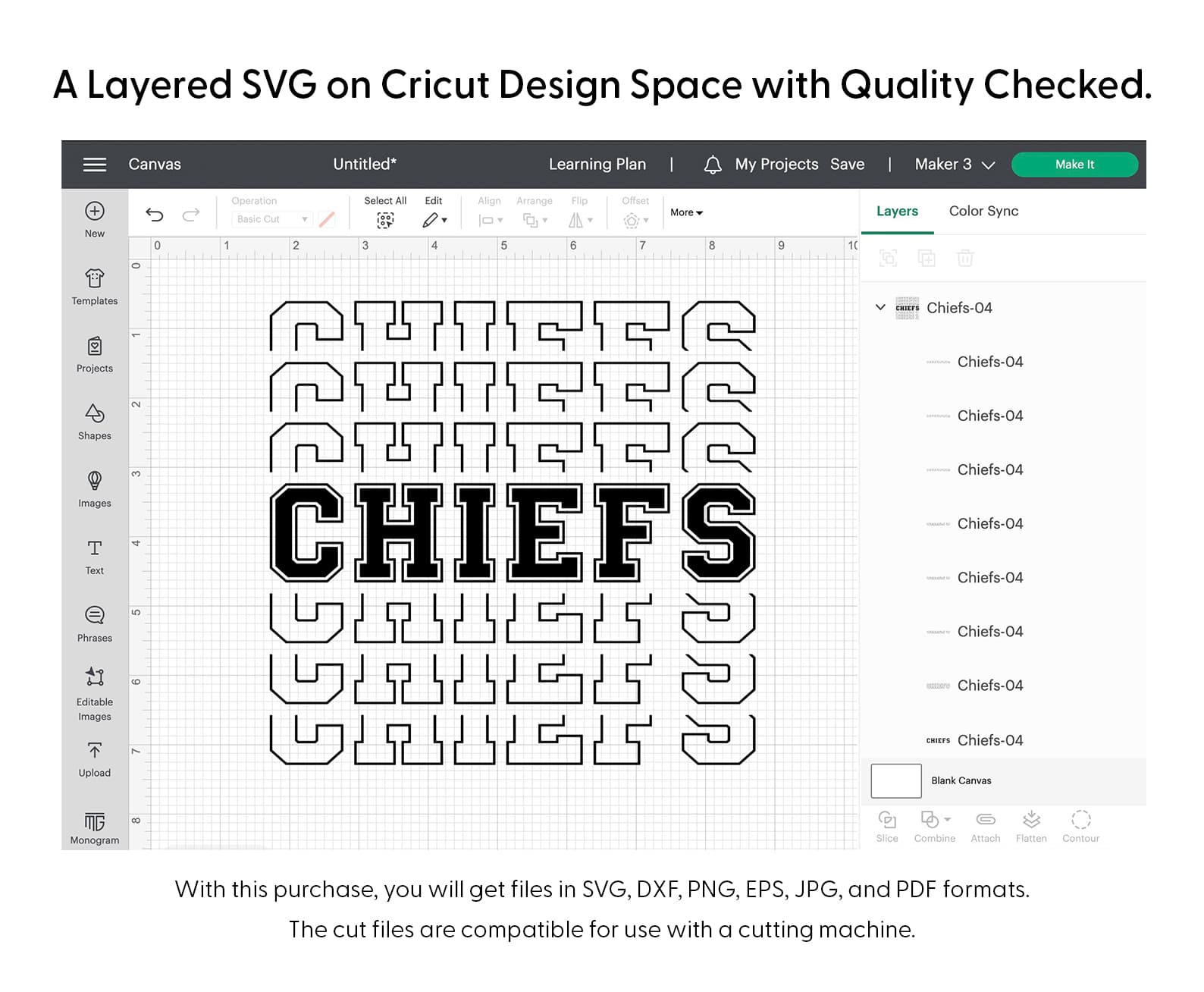 Chiefs Sports Stacked Svg Png 7651 Cricut