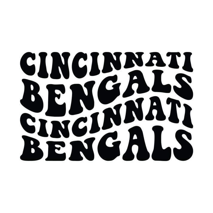 Cincinnati Bengals Wavy Stacked Svg Png 7410 A