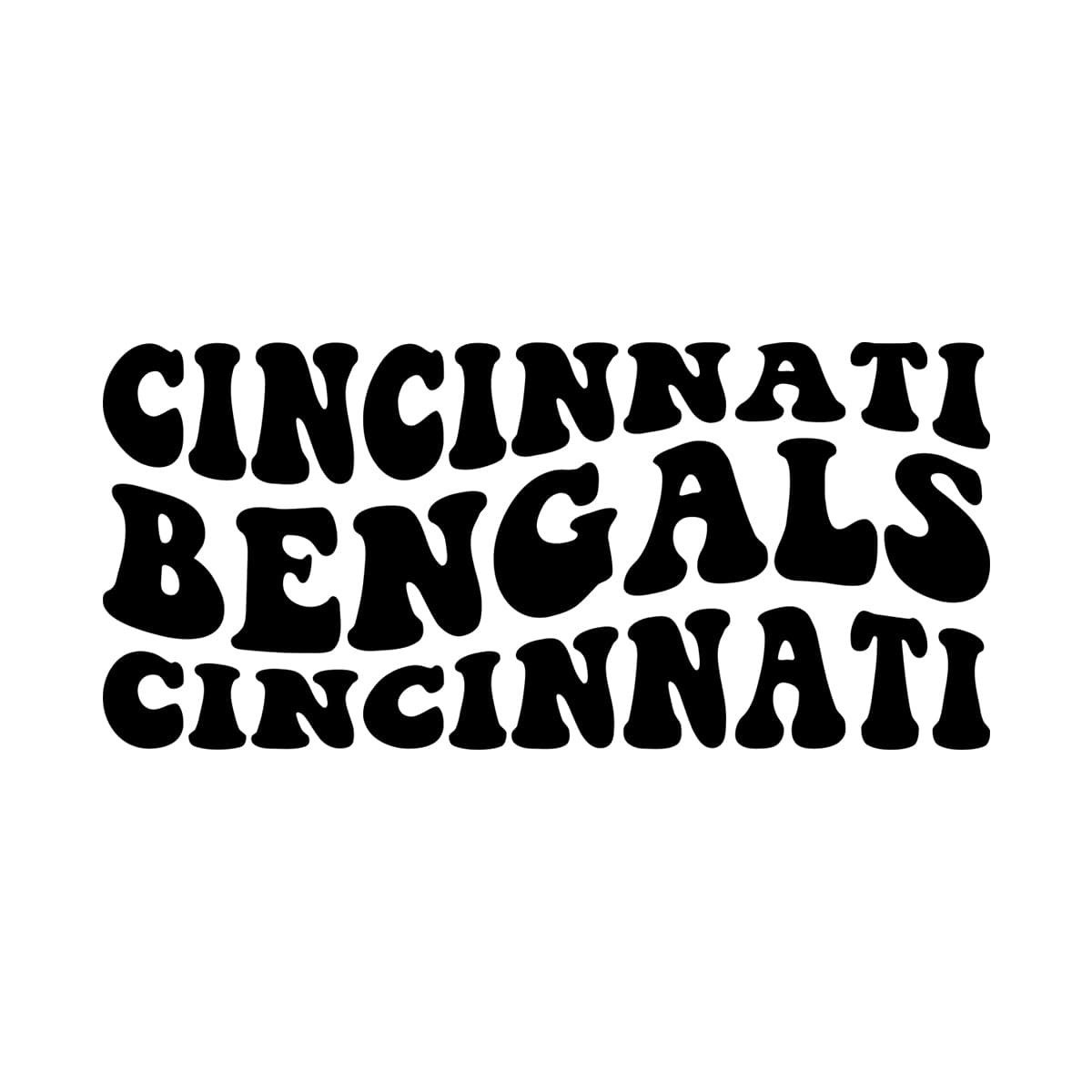 Cincinnati Bengals Wavy Stacked Svg Png 7425 A
