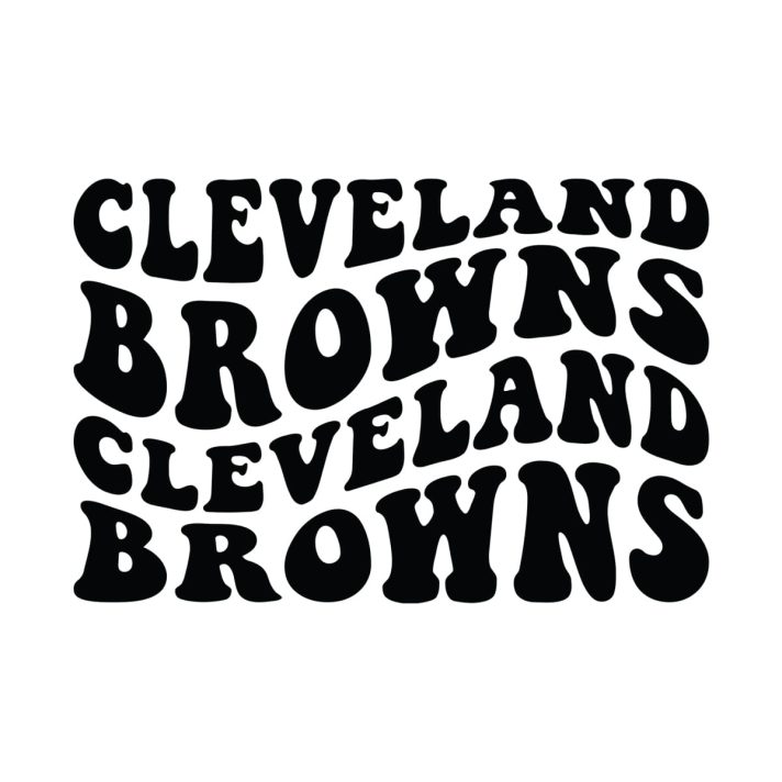Cleveland Browns Wavy Stacked Svg Png 7504 A