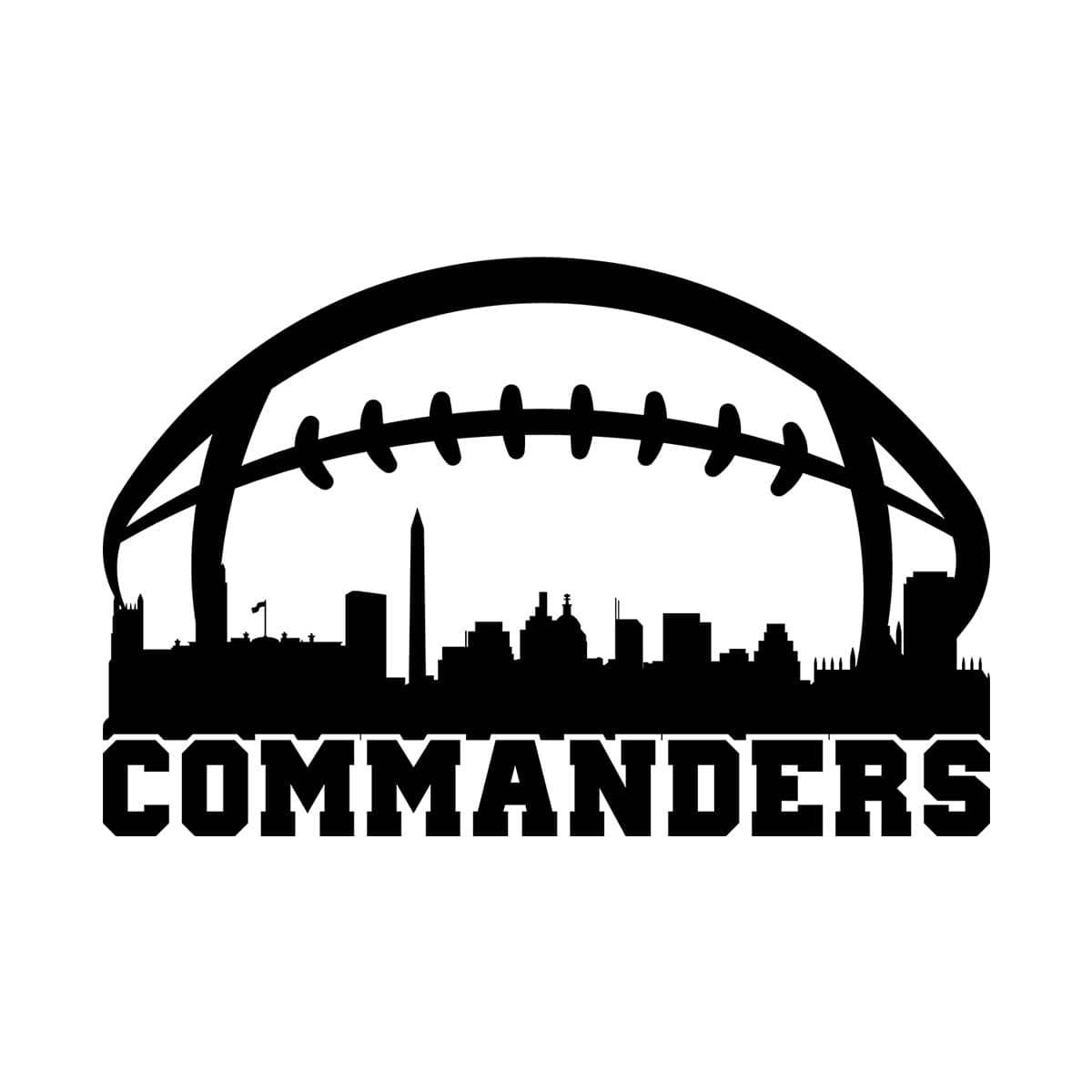 Commanders City Football Svg Png 7714 A