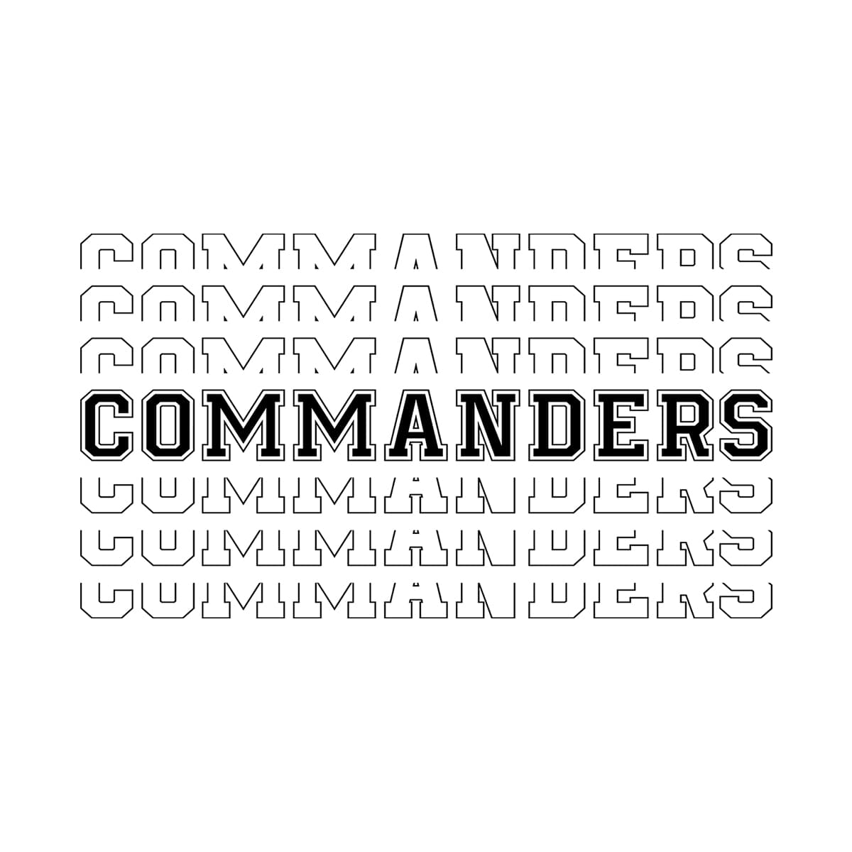Commanders Sport Stacked Svg Png 7684 A