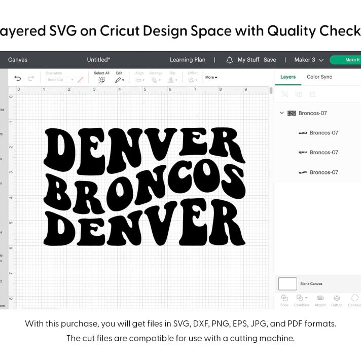 Denver Broncos Wavy Svg Png 7489 Cricut