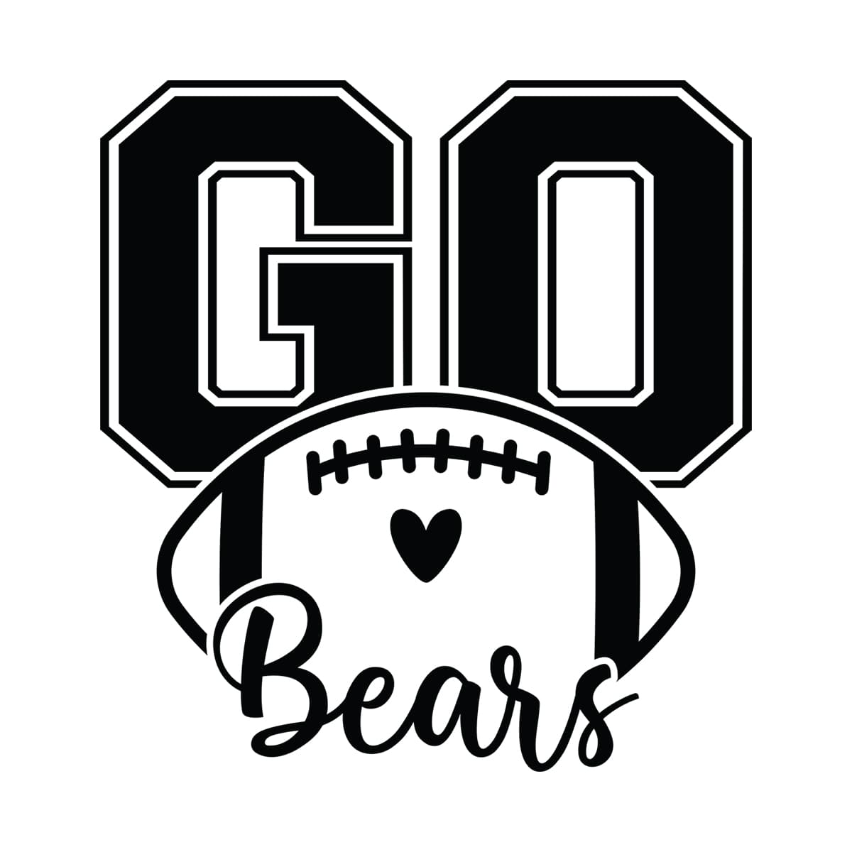 Go Bears Football Svg Png 7383 A