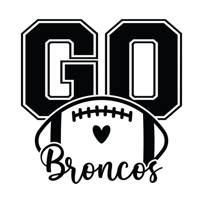 Go Broncos Football Svg Png 7480 A
