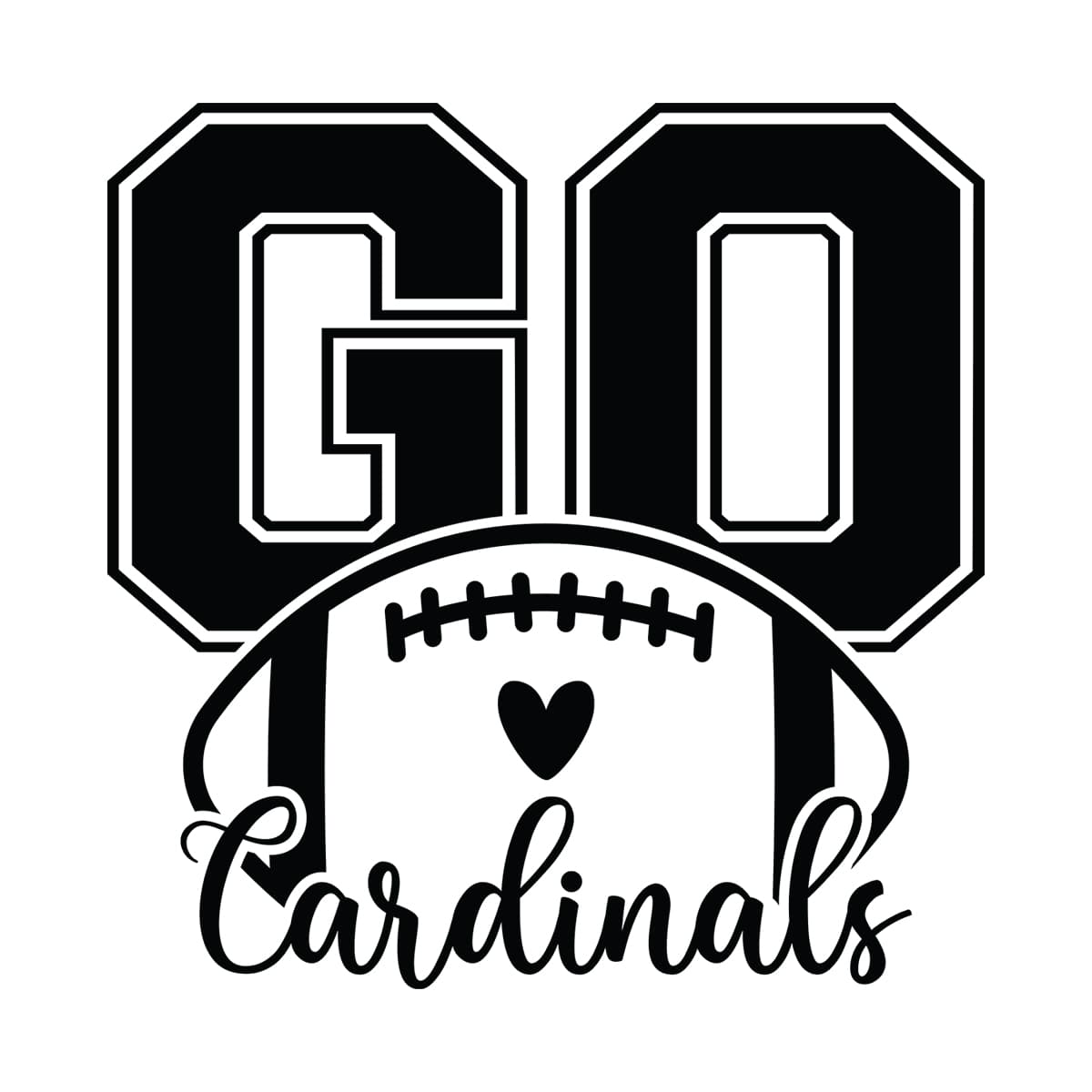 Go Cardinals Football Svg Png 7570 A
