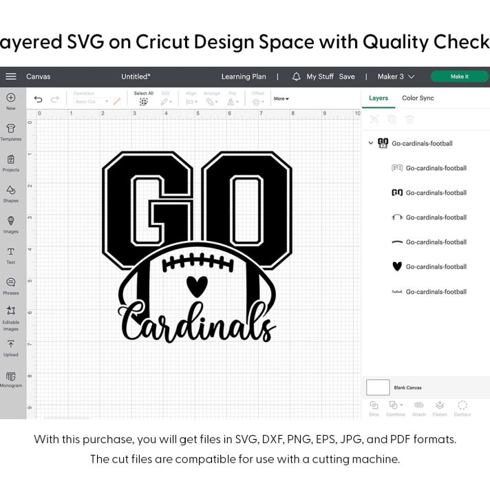 Go Cardinals Football Svg Png 7570 Cricut