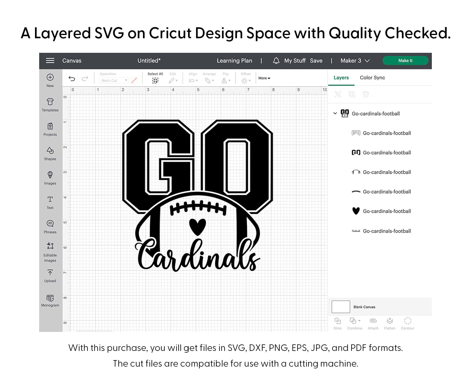 Go Cardinals Football Svg Png 7570 Cricut