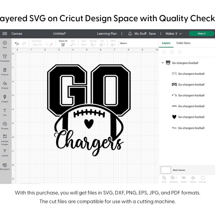 Go Chargers Football Svg Png 7602 Cricut