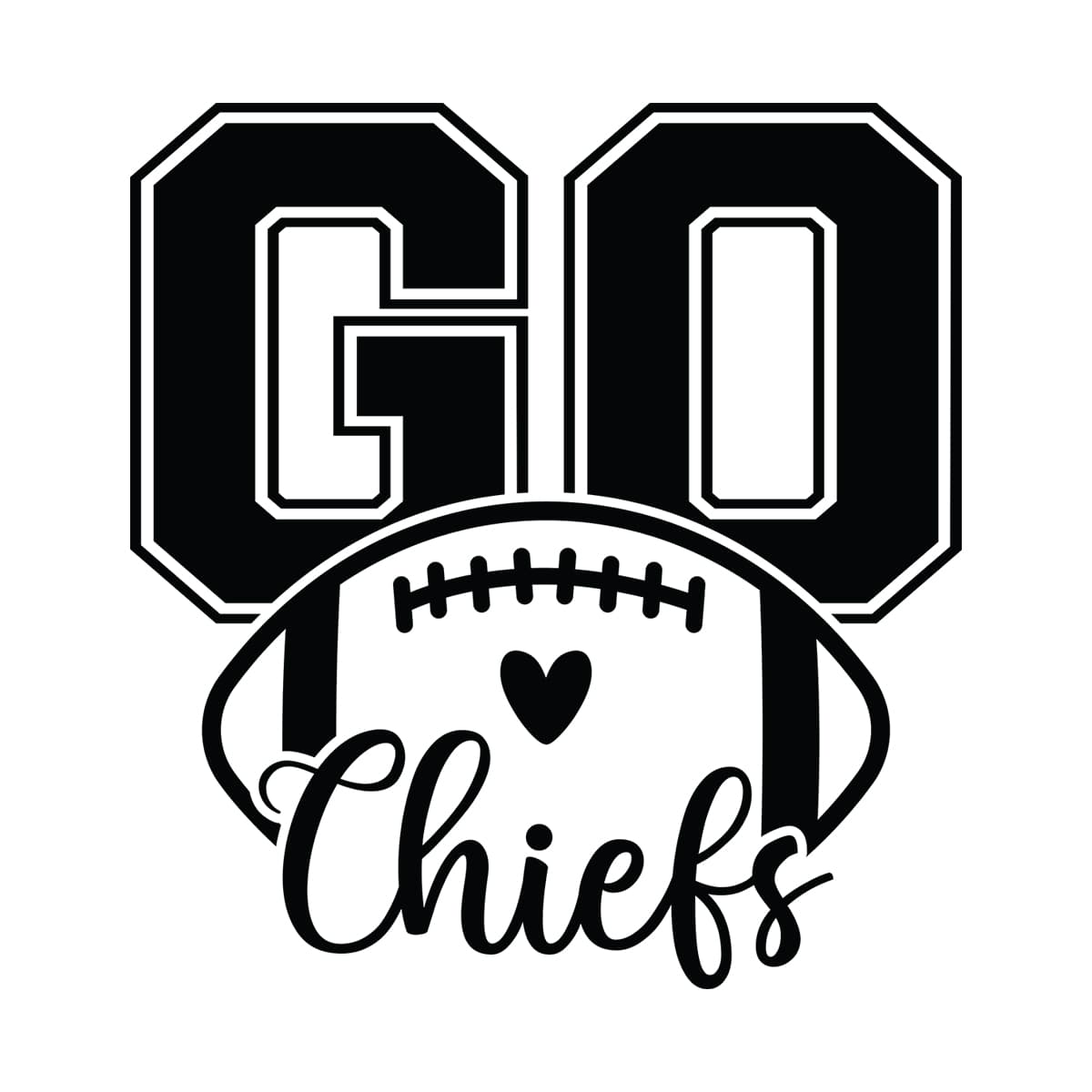 Go Chiefs Football Svg Png 7633 A