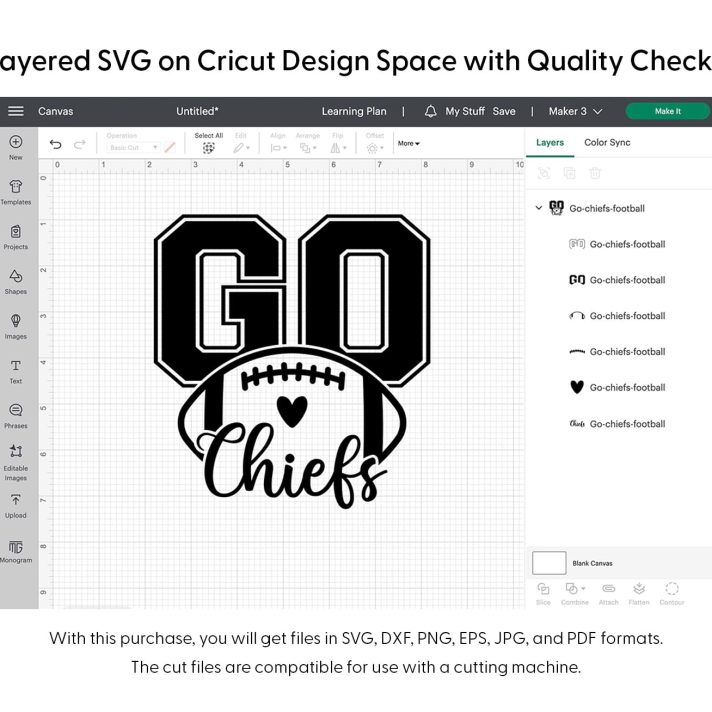 Go Chiefs Football Svg Png 7633 Cricut