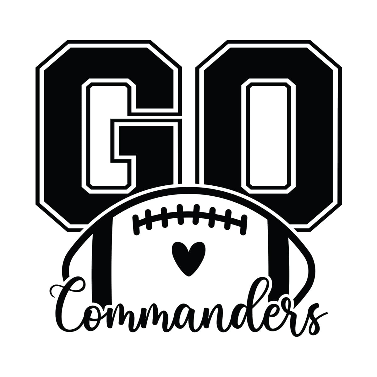 Go Commanders Football Svg Png 7711 A