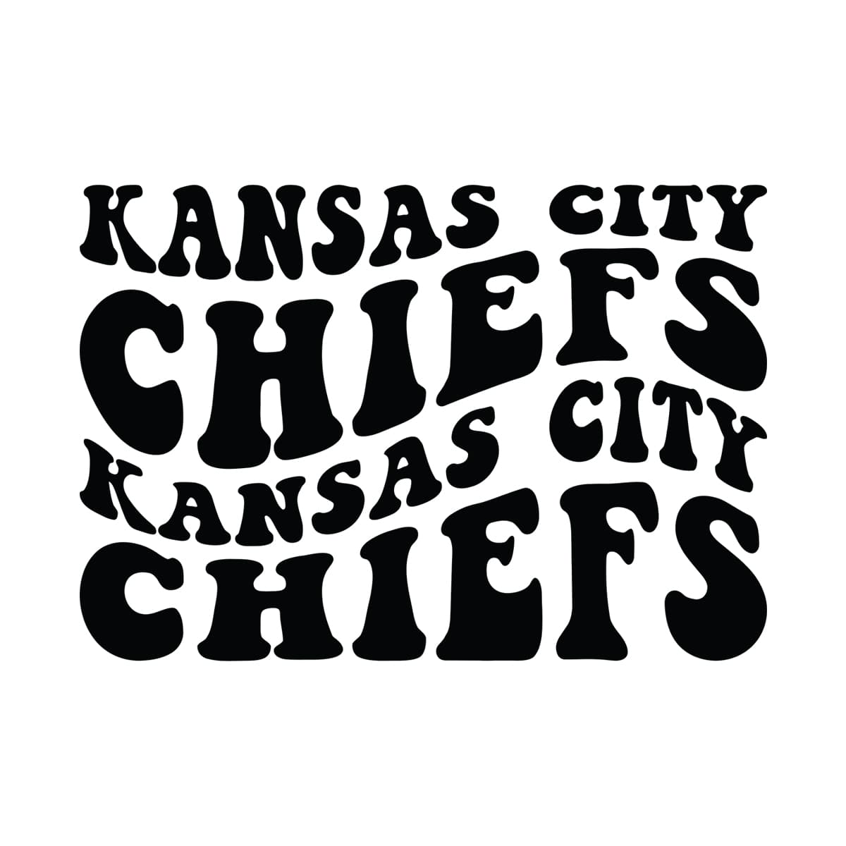 Kansas City Chiefs Wavy Stacked Svg Png 7630 A