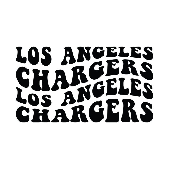 Los Angeles Chargers Wavy Stacked Svg Png 7599 A