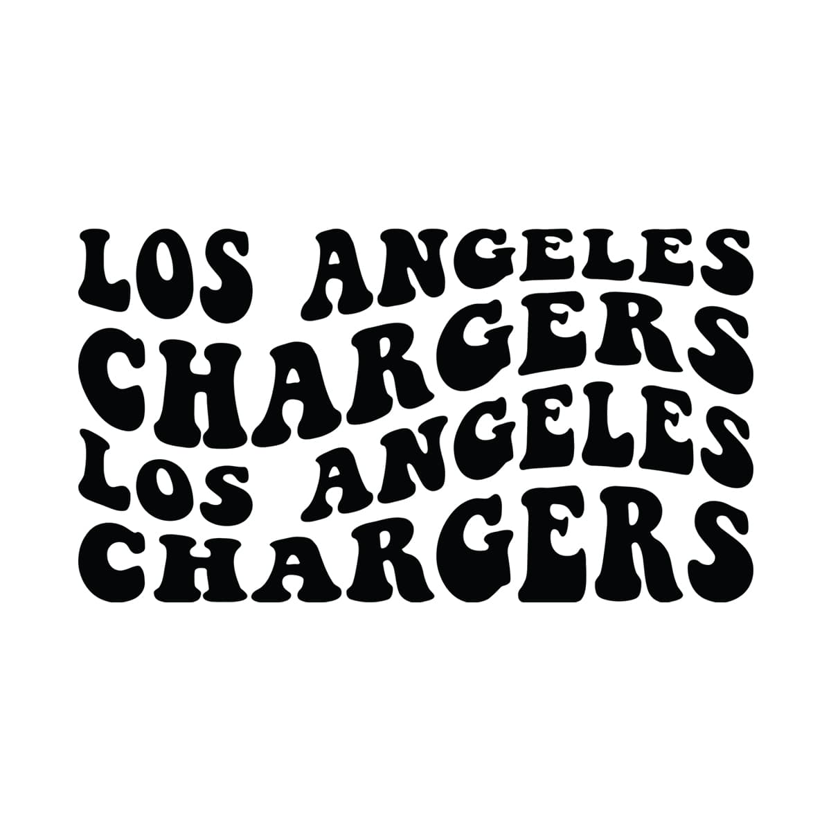 Los Angeles Chargers Wavy Stacked Svg Png 7599 A