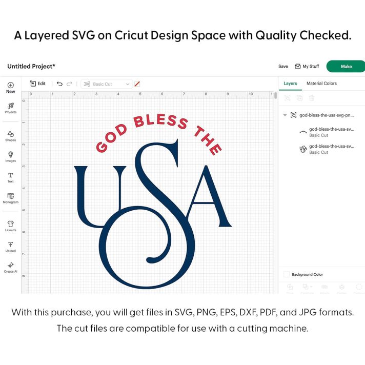 God Bless The Usa Svg Png 7867 Cricut