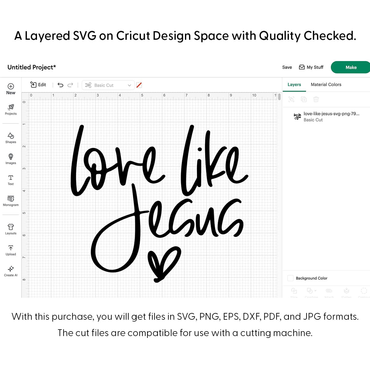 Love Like Jesus Svg Png 7900 Cricut