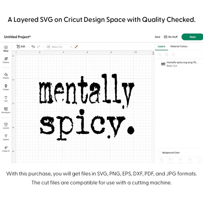 Mentally Spicy Svg Png 7920 Cricut
