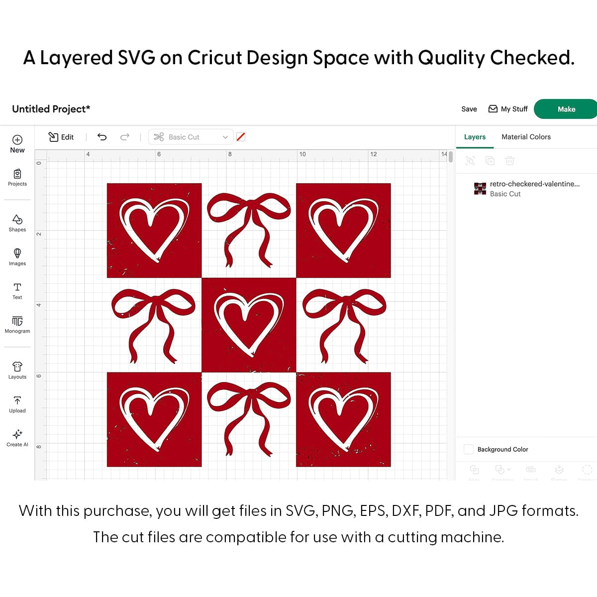 Retro Checkered Valentine Svg Png 7722 Cricut