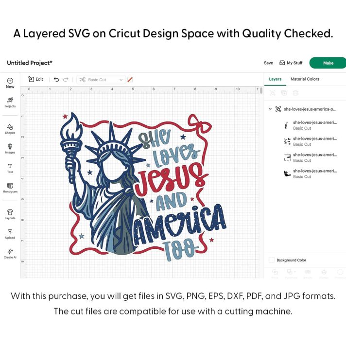 She Loves Jesus America Patriotic Svg Png 7859 Cricut