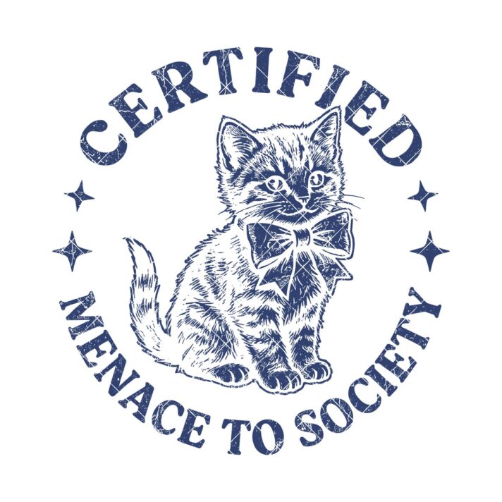 Certified Menace To Society Cat Sublimation Png Svg 1039