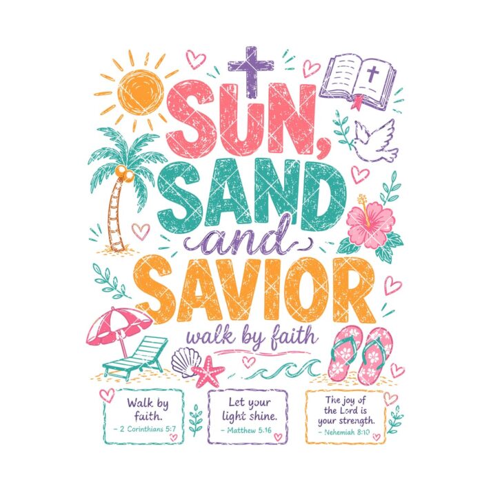 Christian Summer Sun Sand Savior Sublimation 1263