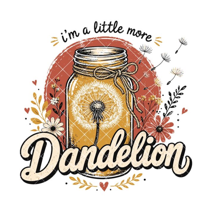 Dandelion Sublimation Design Mason Jar Png 1321