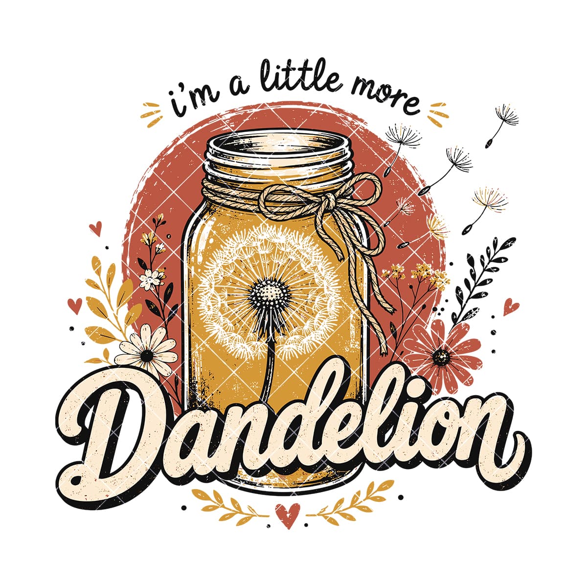 Dandelion Sublimation Design Mason Jar Png 1321