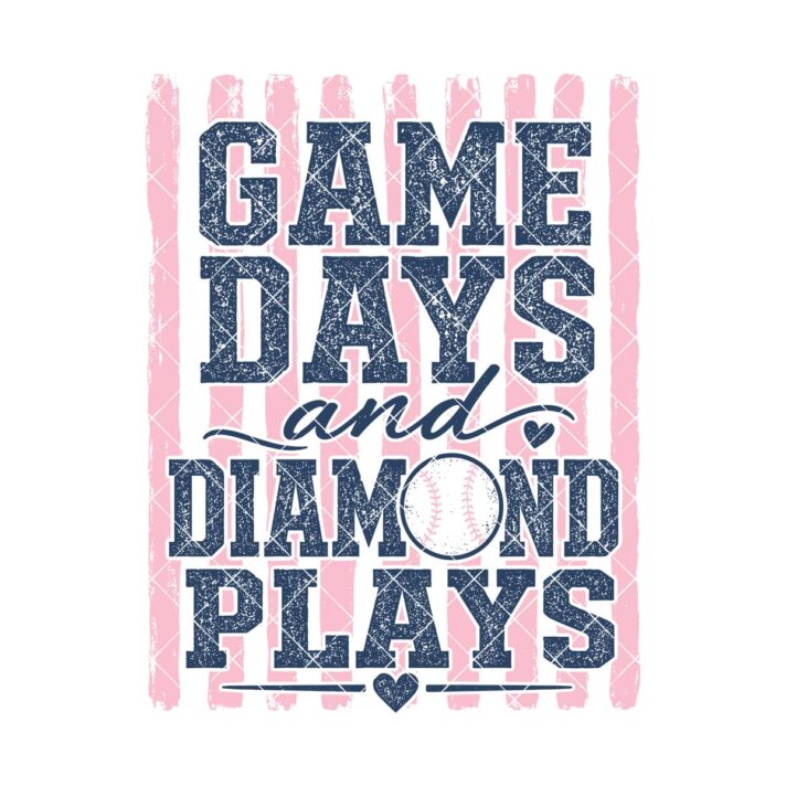 Game Days Diamond Plays Baseball Sublimation Design 1332