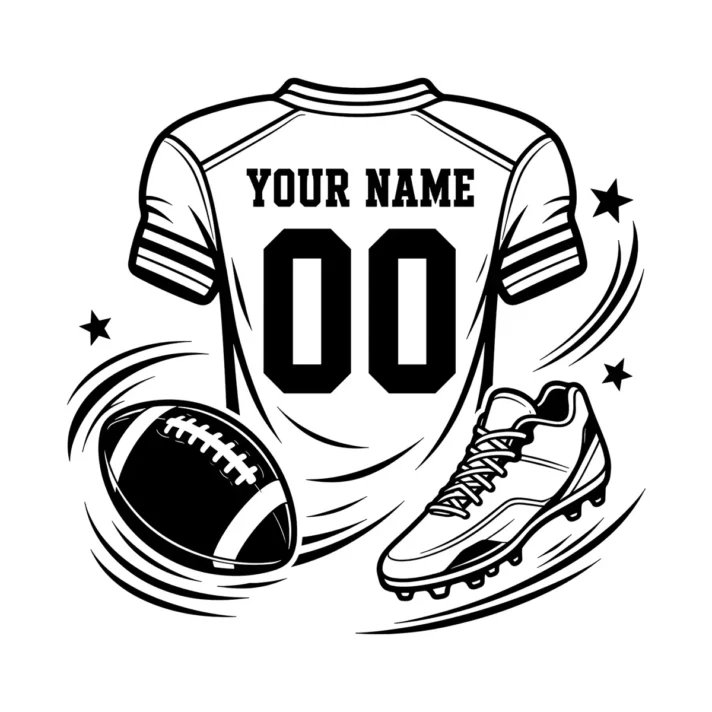 American Football Svg Personalized Jersey Sublimation Design 1592