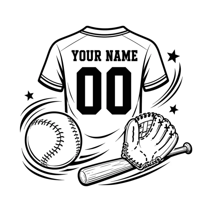 Baseball Svg Personalized Jersey Sublimation Design 1596