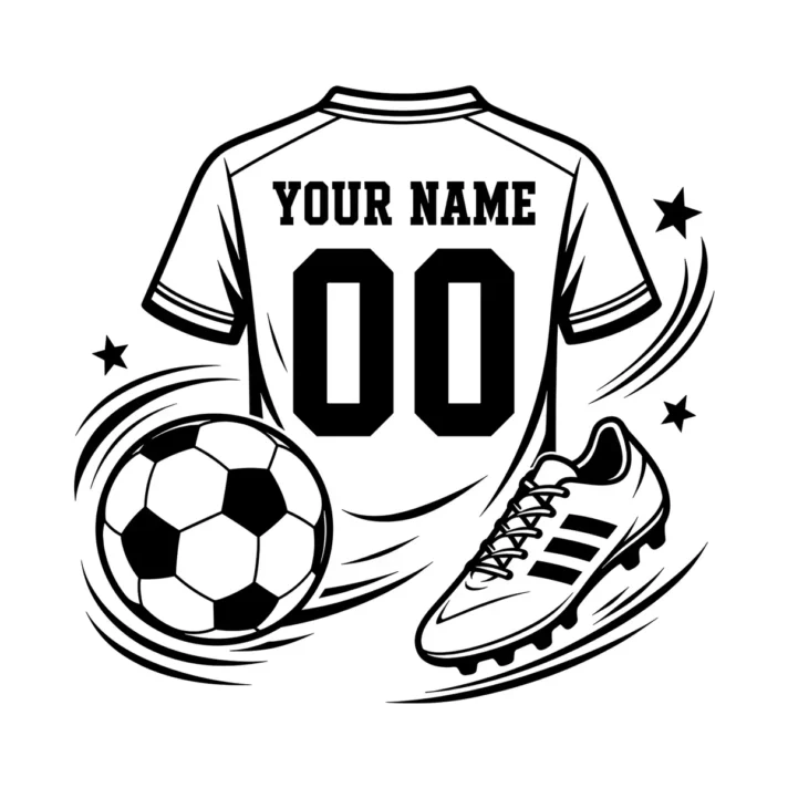 Football Svg Personalized Jersey Sublimation Design 1590