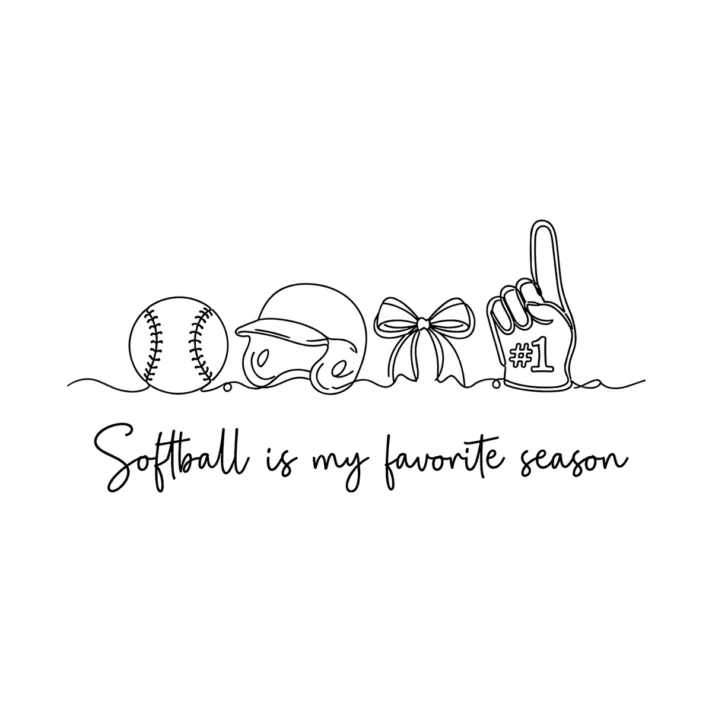 Softball Clipart Svg Png Sublimation 1612